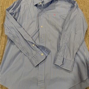 Ralph Lauren Blue and White Striped Shirt